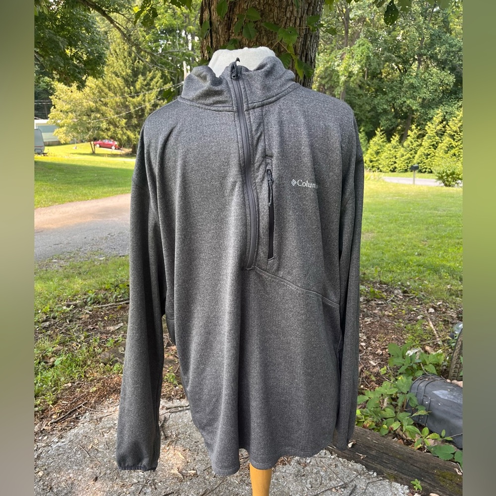 COLUMBIA SPORTSWEAR GREY PULLOVER FLEECE HALF ZIP XXL MENS